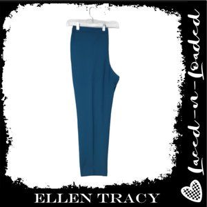 Teal Blue Straight Leg Dress Pants Ellen Tracy  14